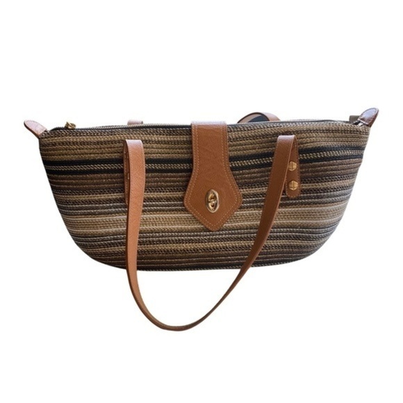 Eric Javits Stripe Squishy Tote Purse - Picture 2 of 13